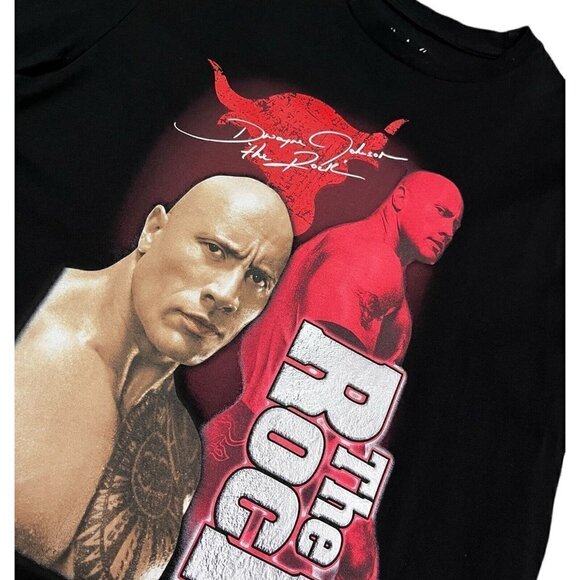 THE ROCK WWE Retro Modern WWF Wrestling Tee Shirt Mens Medium - Picture 2 of 4